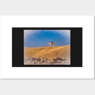 Lone Rider in the Sahara Sands Posters and Art